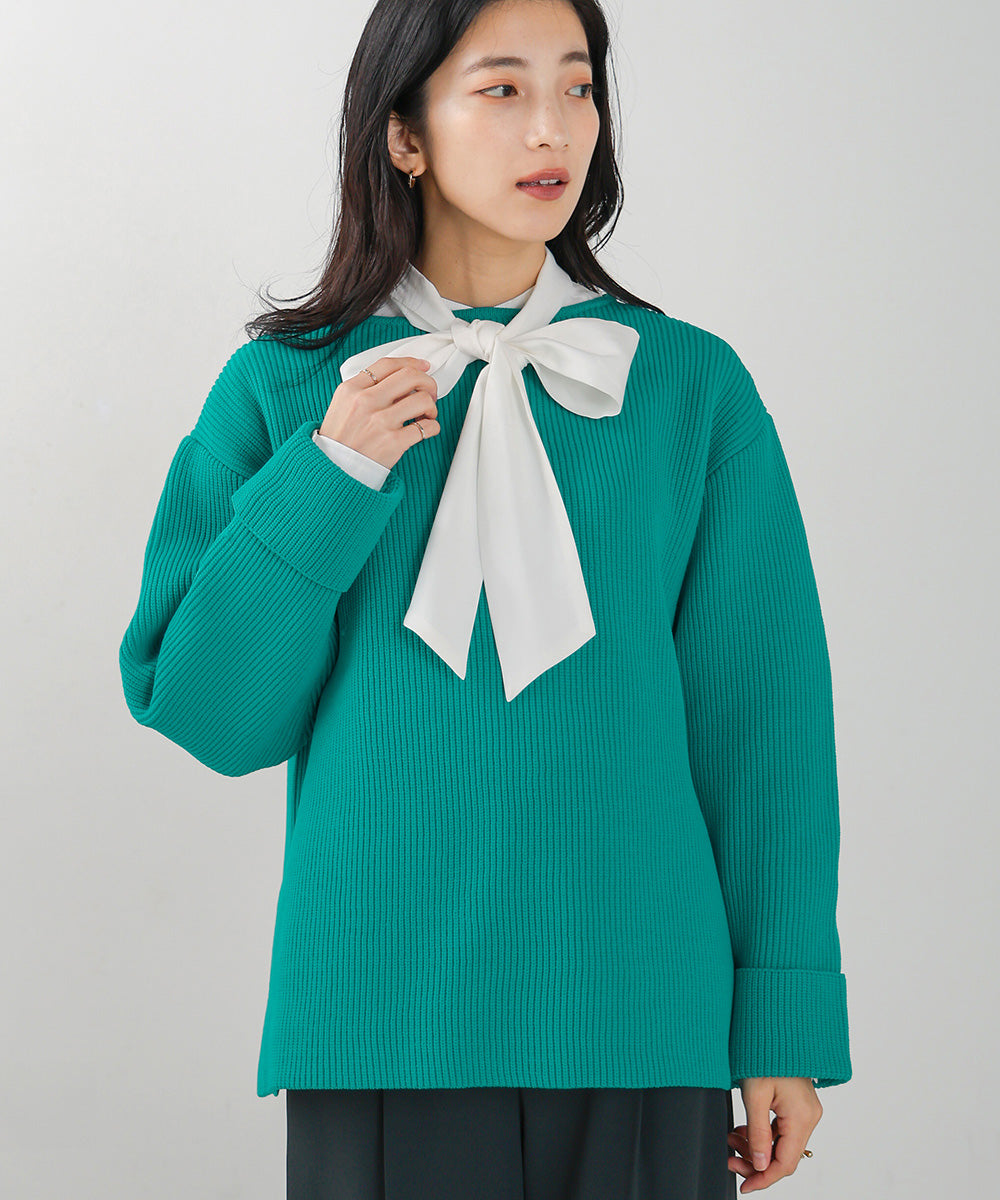 軽量ワイドスリーブニット