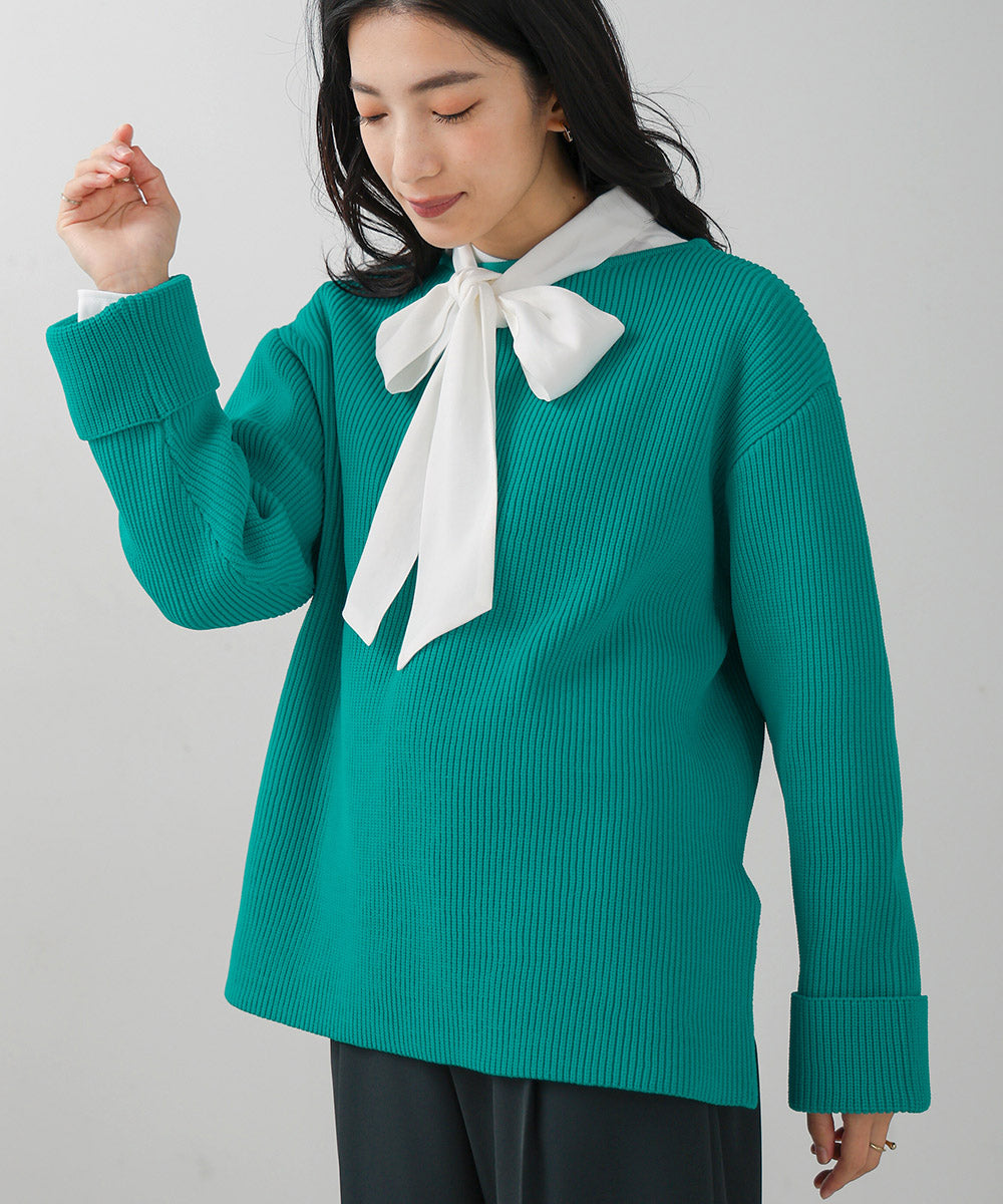 軽量ワイドスリーブニット