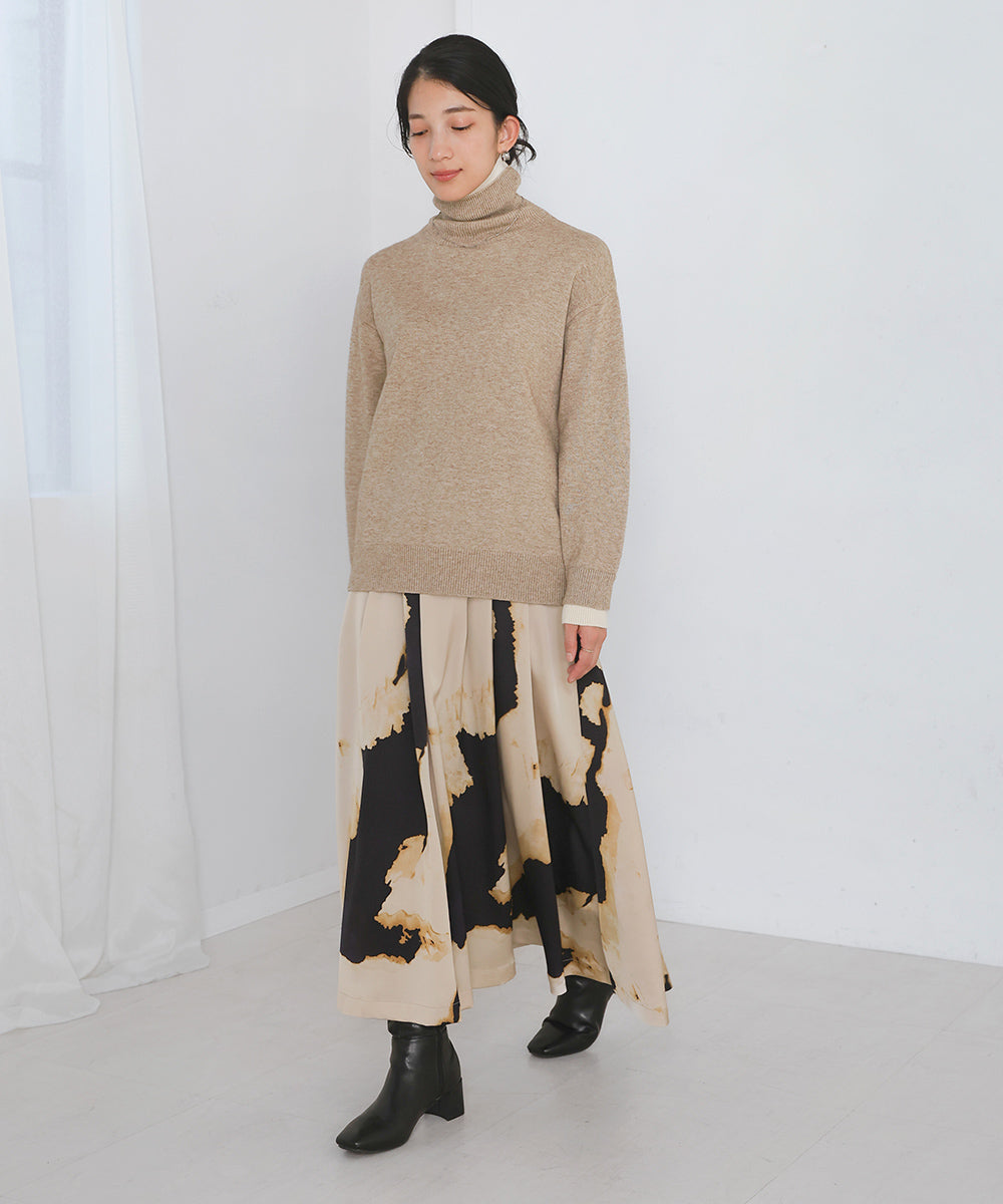 バイカラータートルプルオーバー