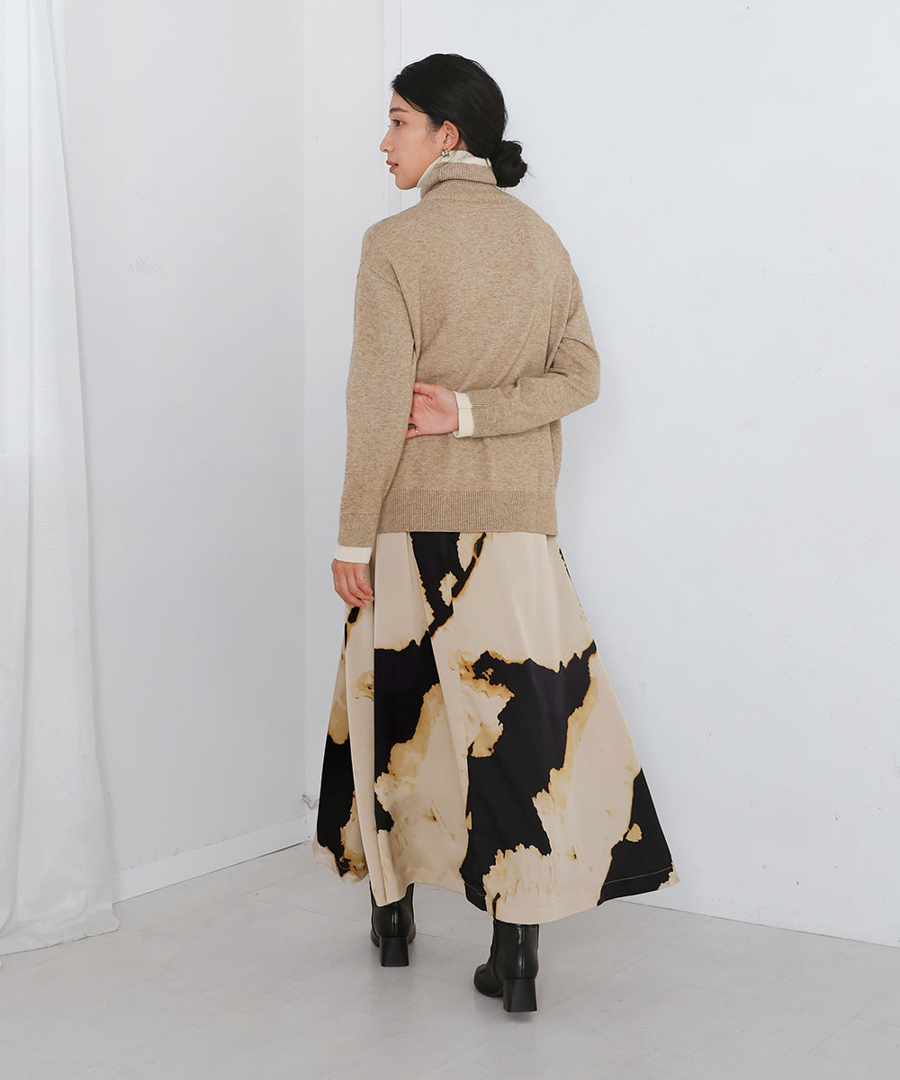 バイカラータートルプルオーバー