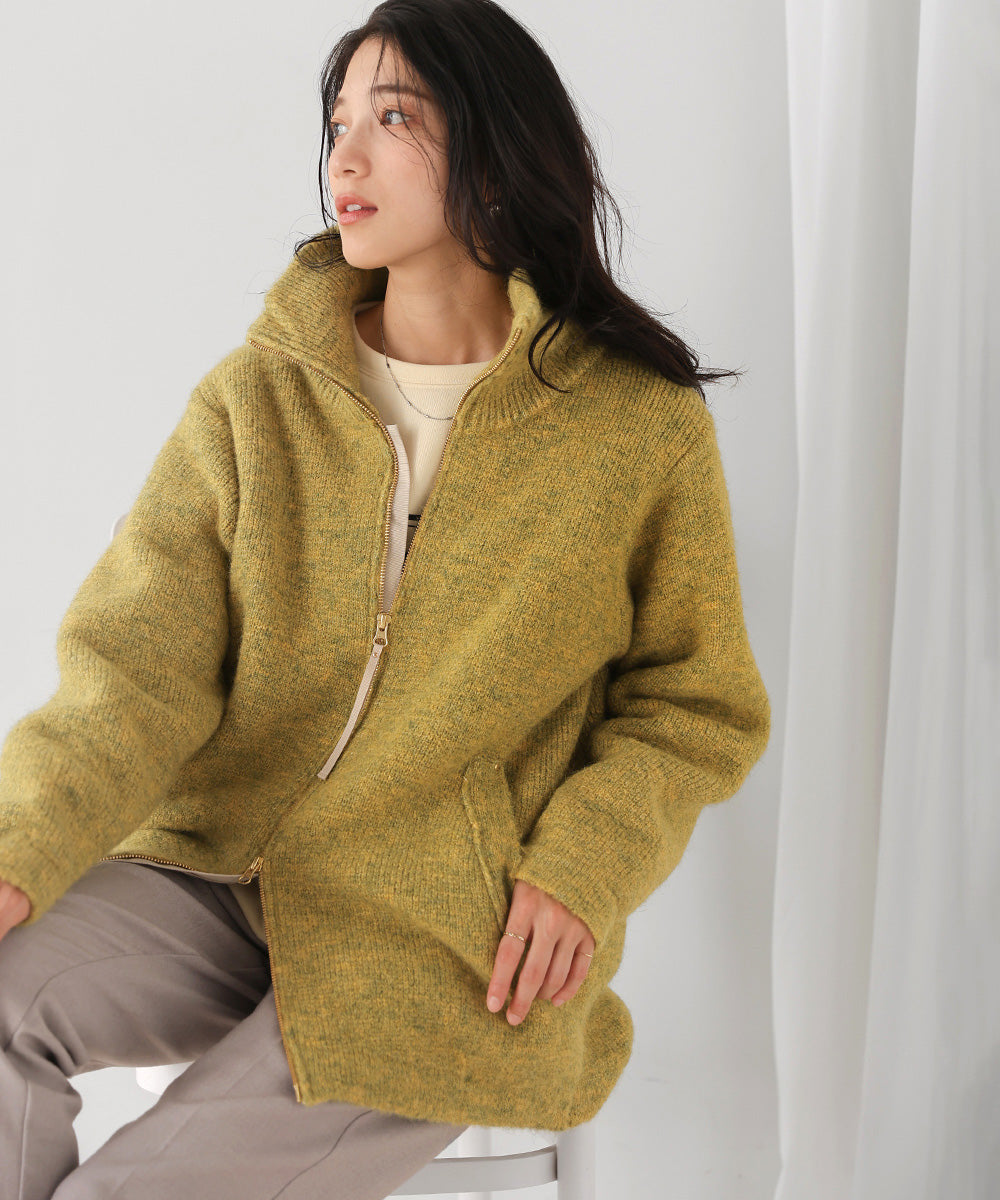 シャギーニットコクーンコート