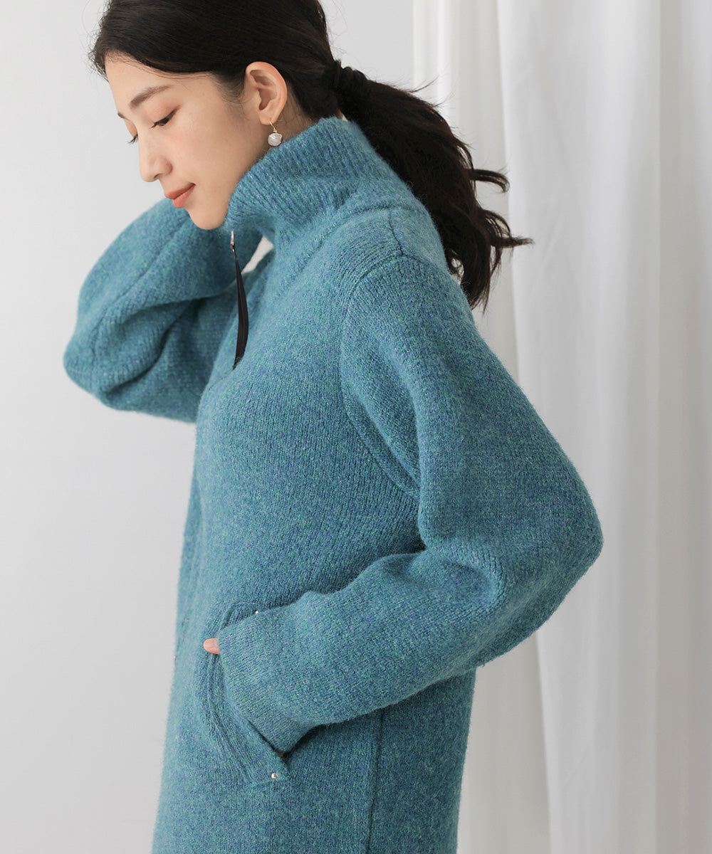 シャギーニットコクーンコート