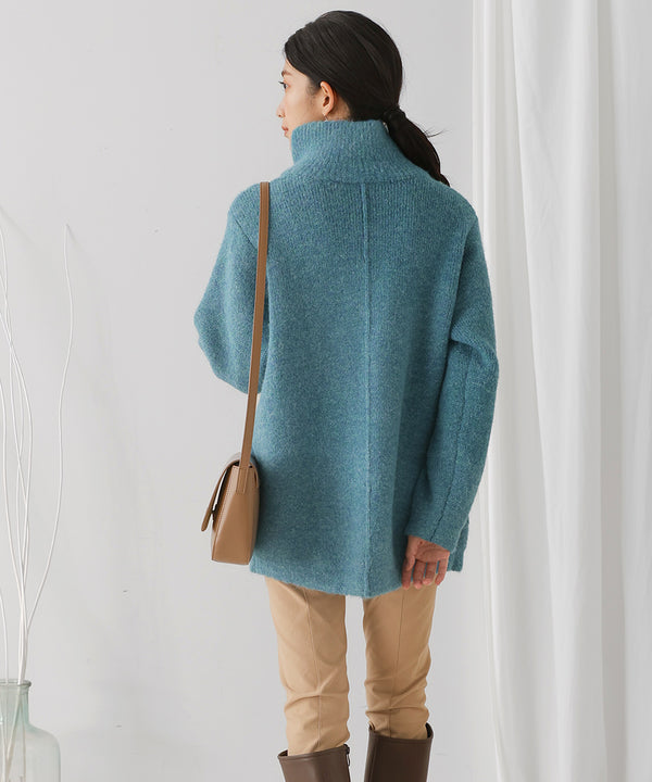 シャギーニットコクーンコート