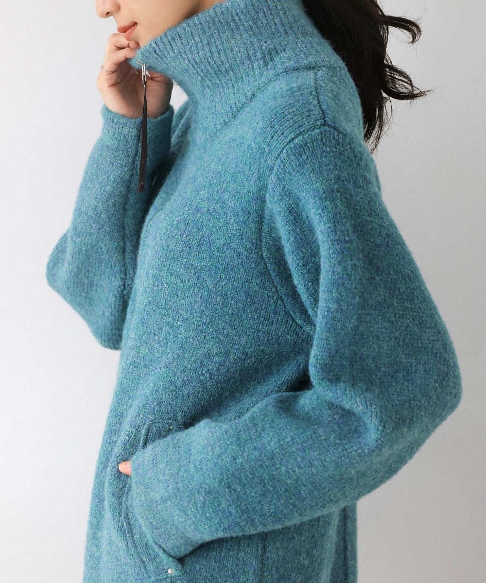 シャギーニットコクーンコート