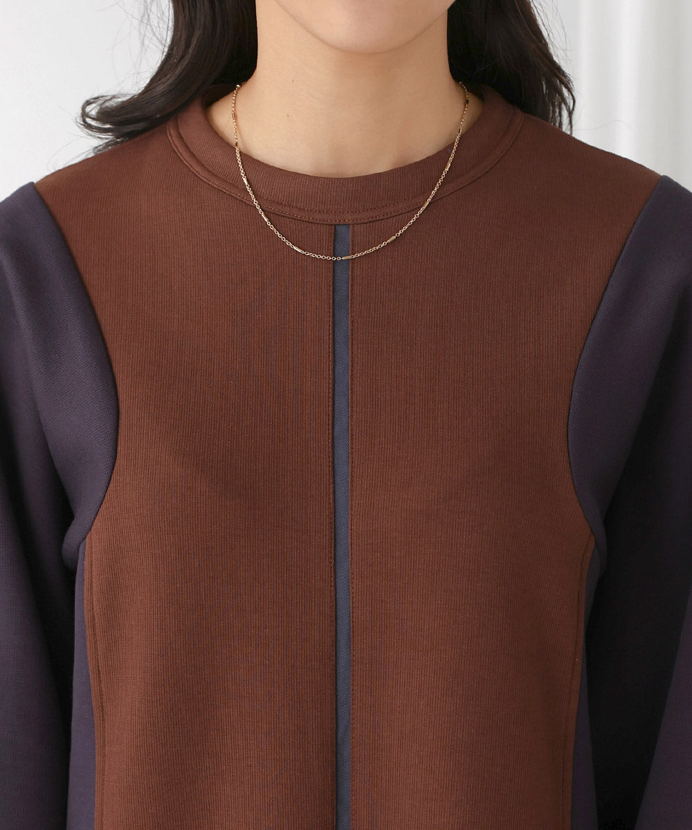 バイカラーワンピース