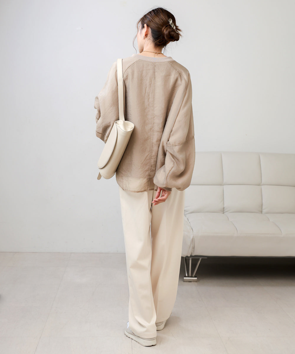 【オケージョンドレス/結婚式/3サイズ展開/SET ITEM/インナー付き/裏地付き】サイドタックベルト付スラックス