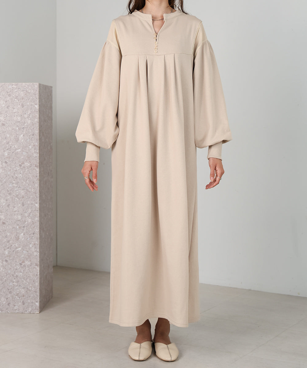 【低身長向けサイズあり】カフタンシアー裏毛ワンピース
