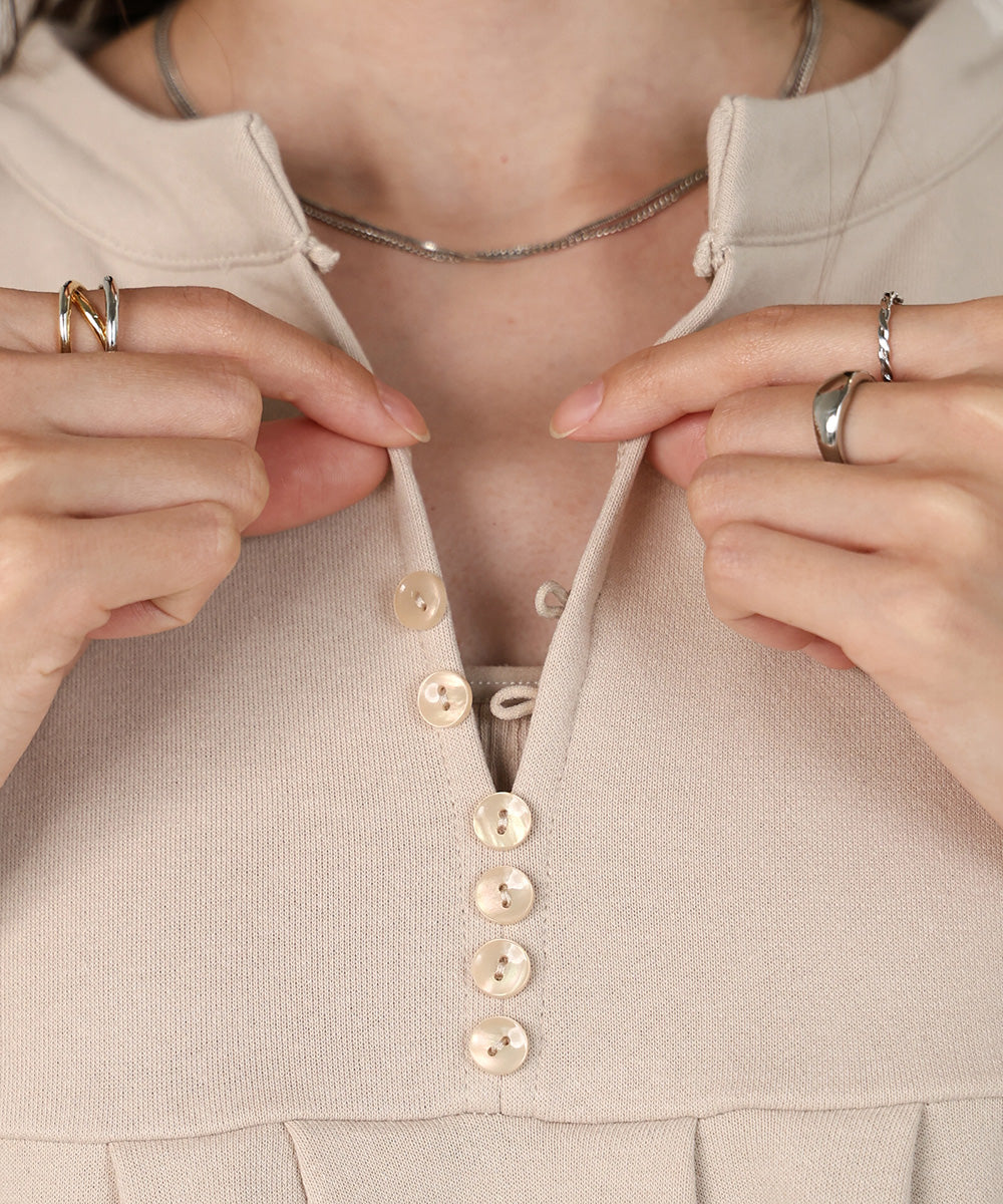 【低身長向けサイズあり】カフタンシアー裏毛ワンピース