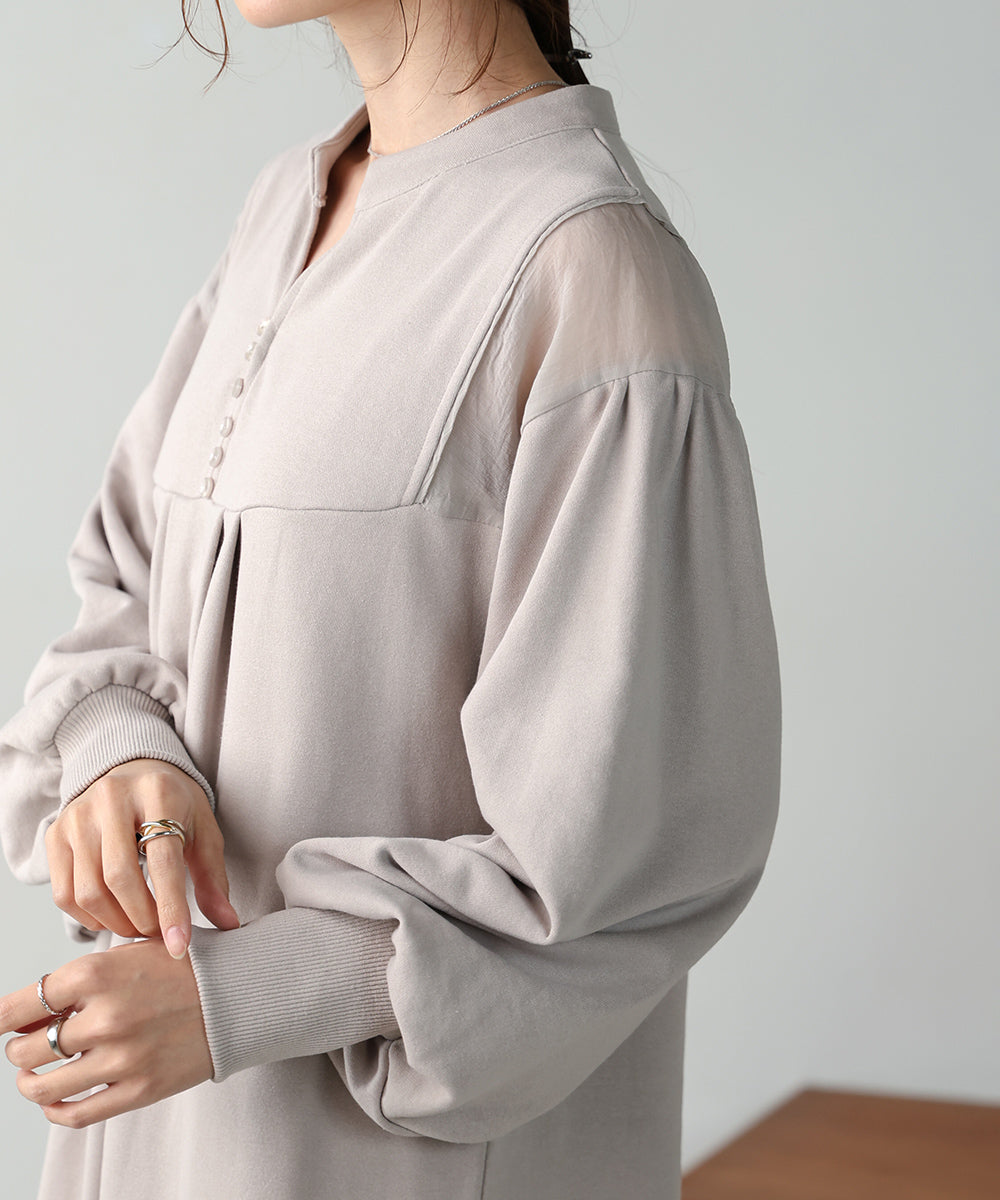 【低身長向けサイズあり】カフタンシアー裏毛ワンピース