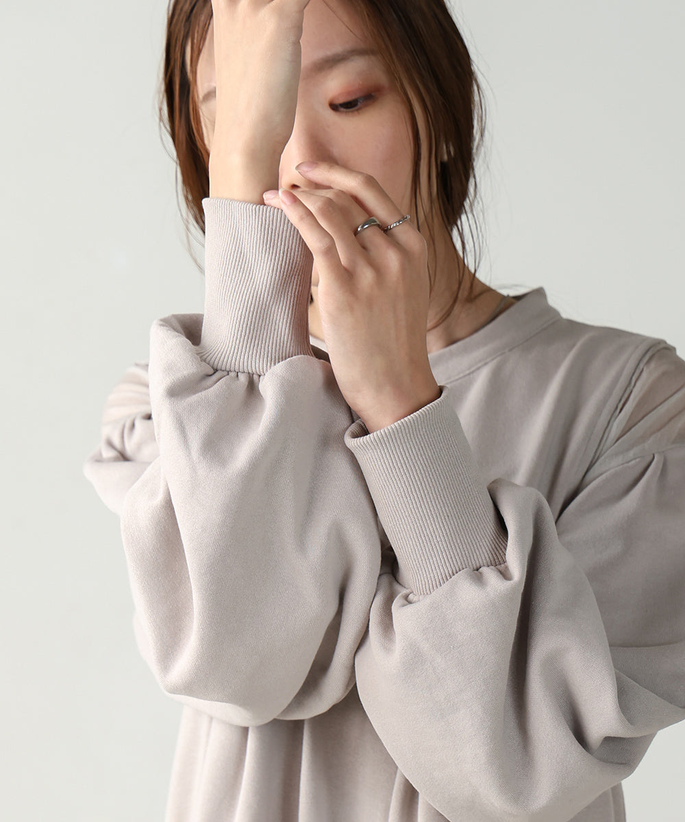 【低身長向けサイズあり】カフタンシアー裏毛ワンピース