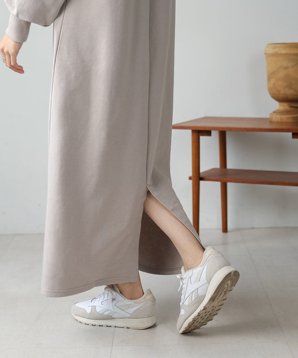 【低身長向けサイズあり】カフタンシアー裏毛ワンピース