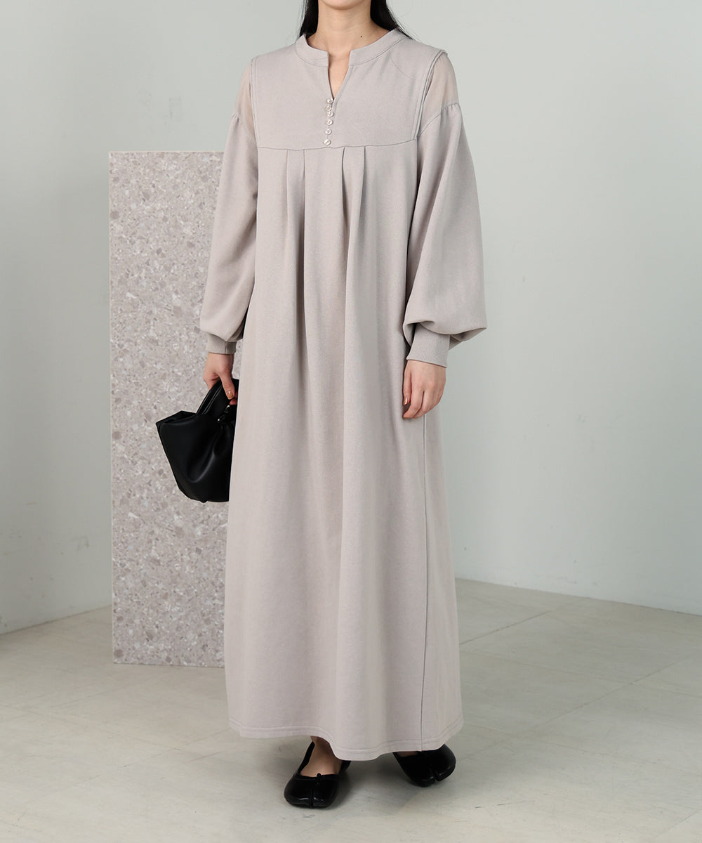 【低身長向けサイズあり】カフタンシアー裏毛ワンピース