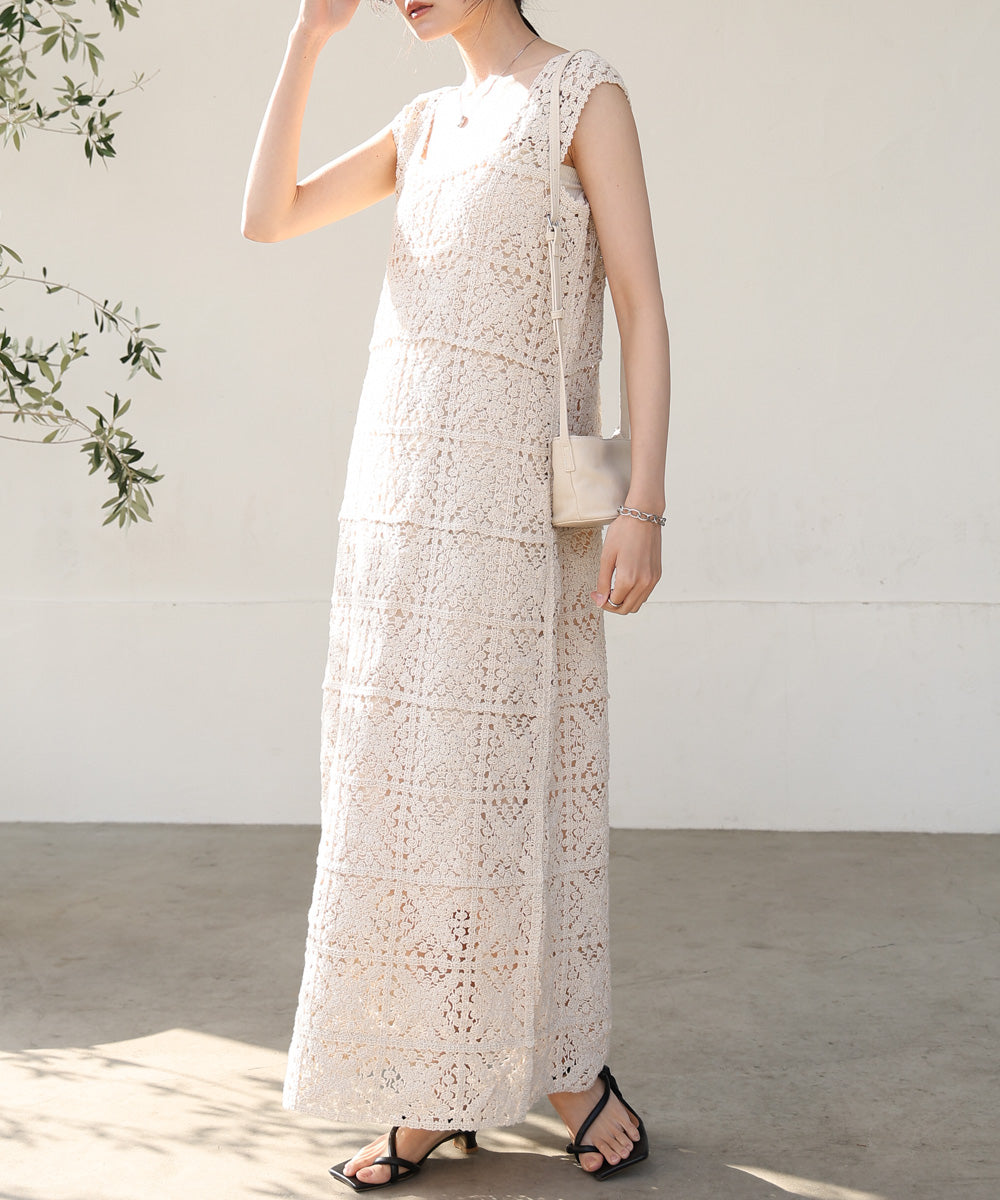 クロシェロングワンピース