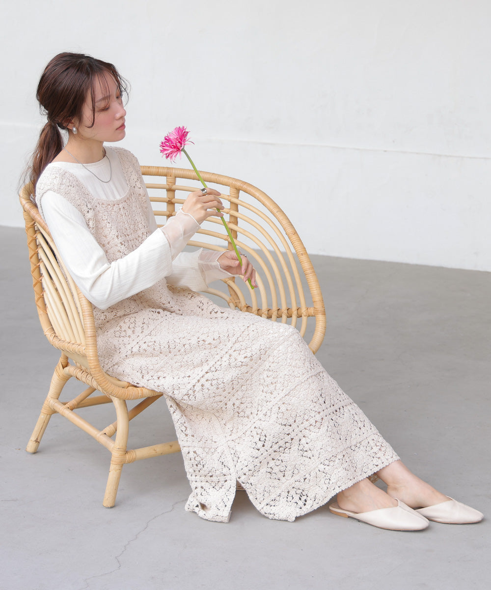 クロシェロングワンピース