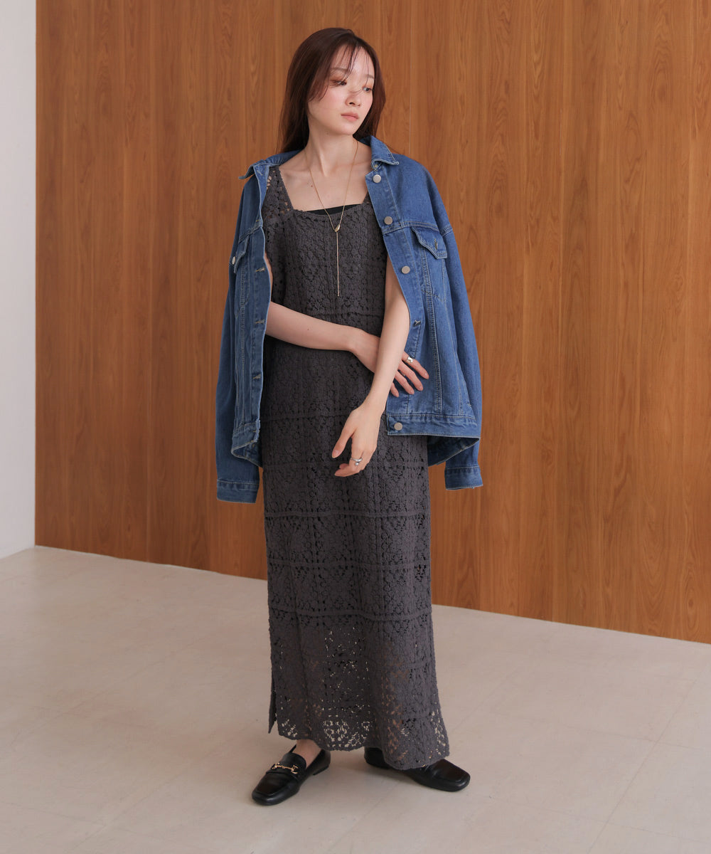 クロシェロングワンピース