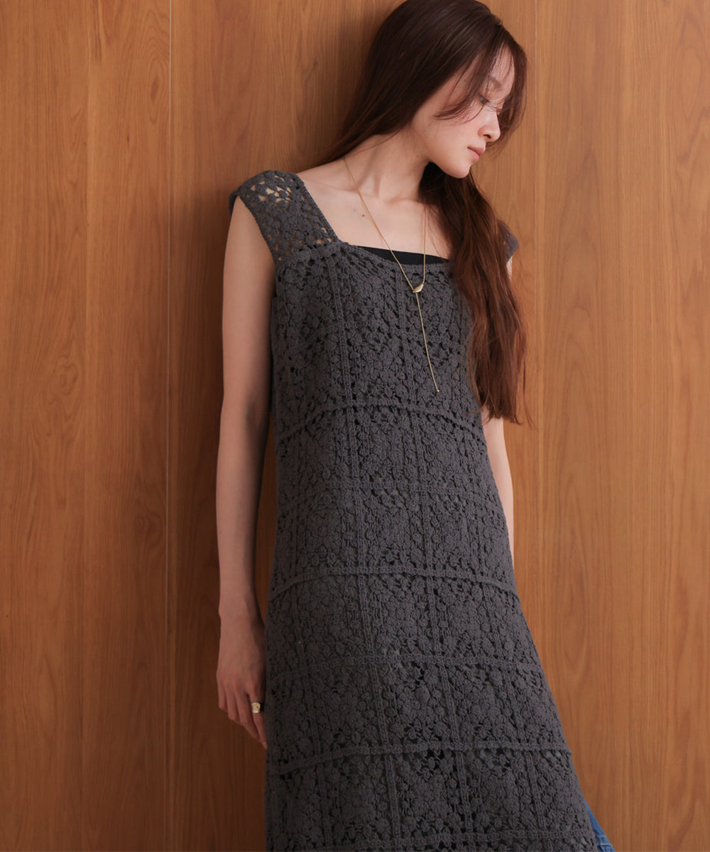 クロシェロングワンピース