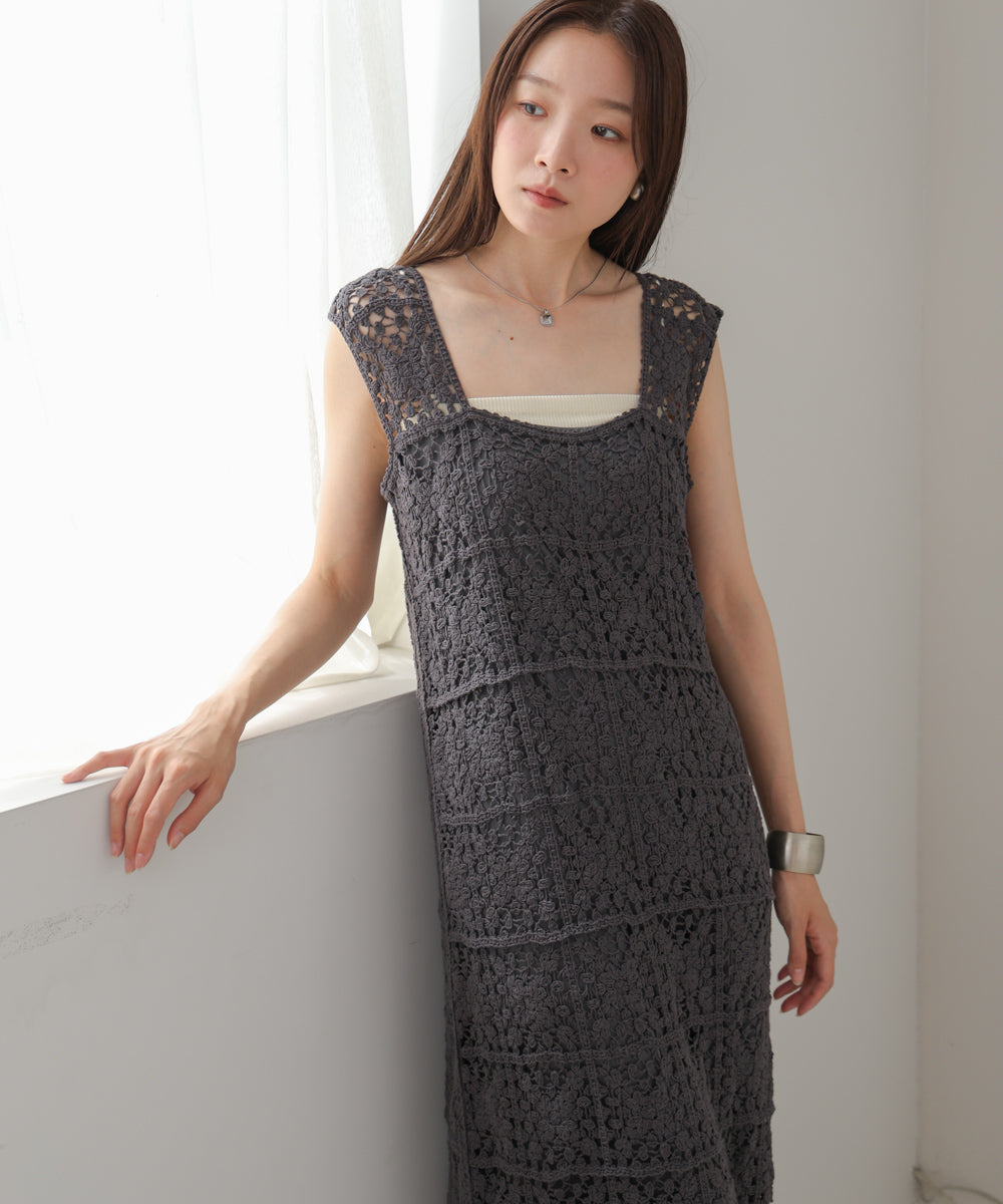 クロシェロングワンピース