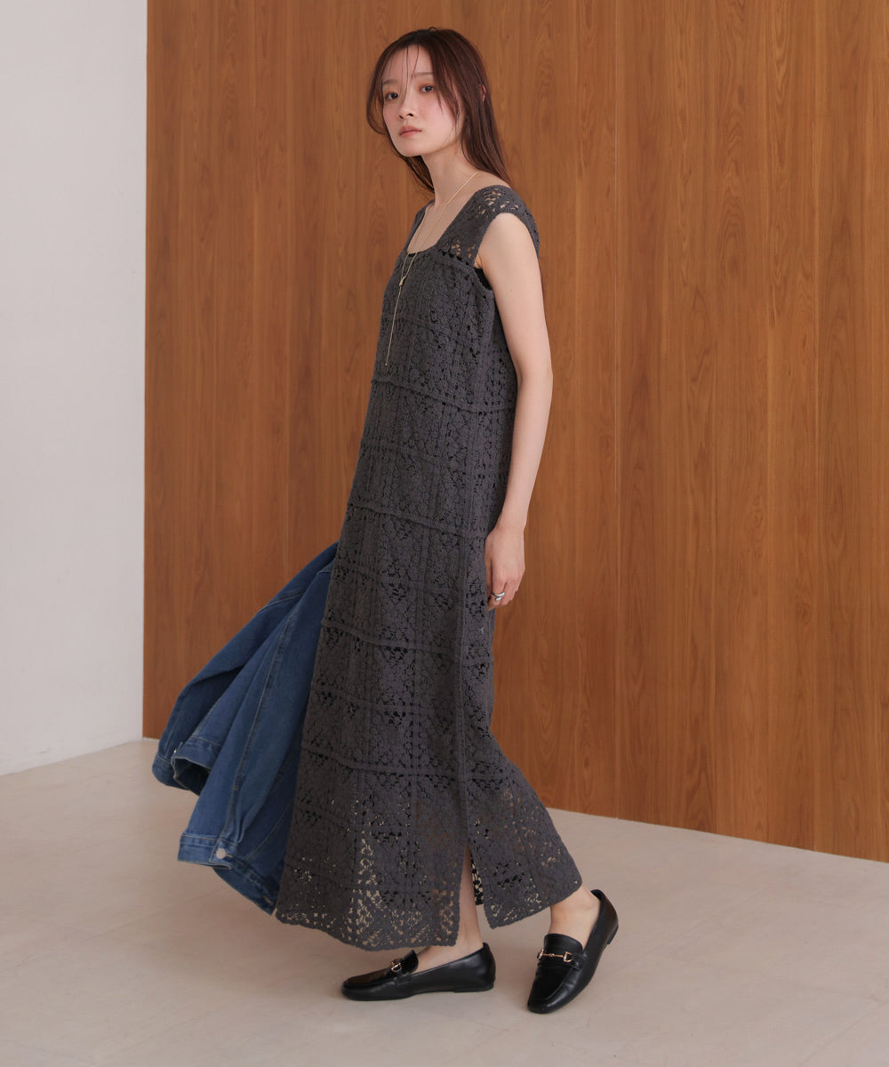 クロシェロングワンピース