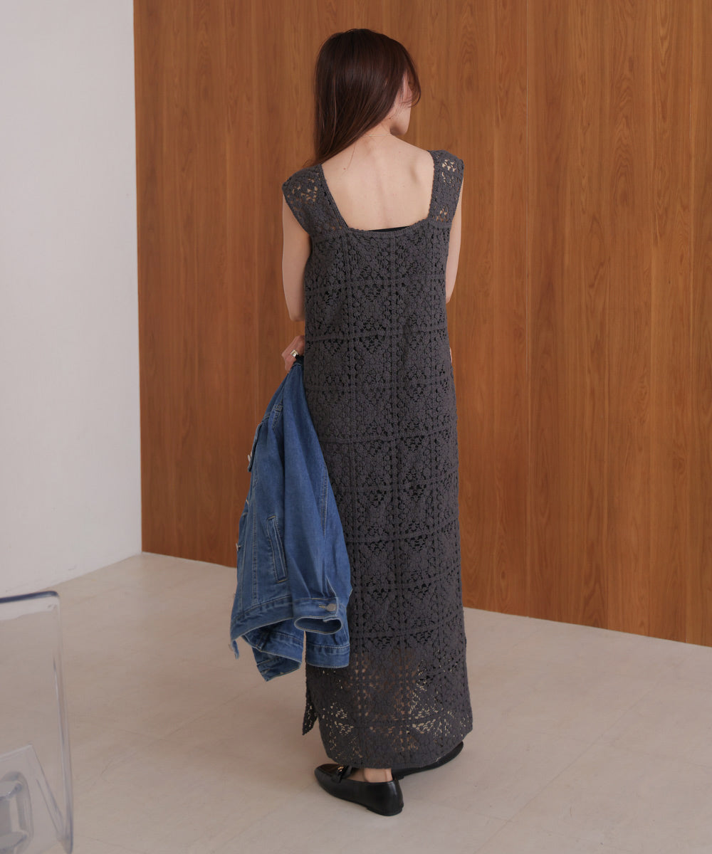 クロシェロングワンピース