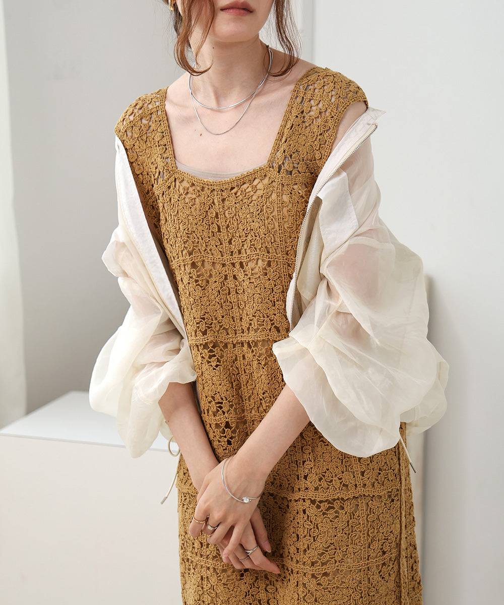 クロシェロングワンピース