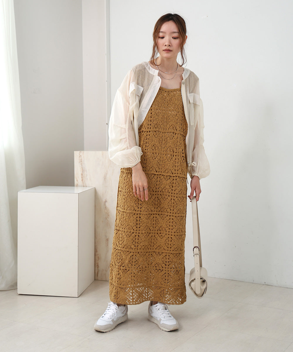 クロシェロングワンピース