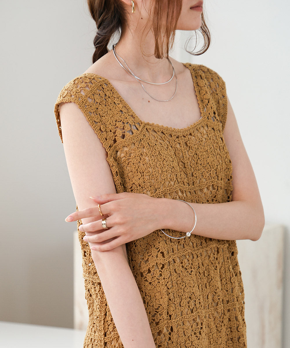 クロシェロングワンピース