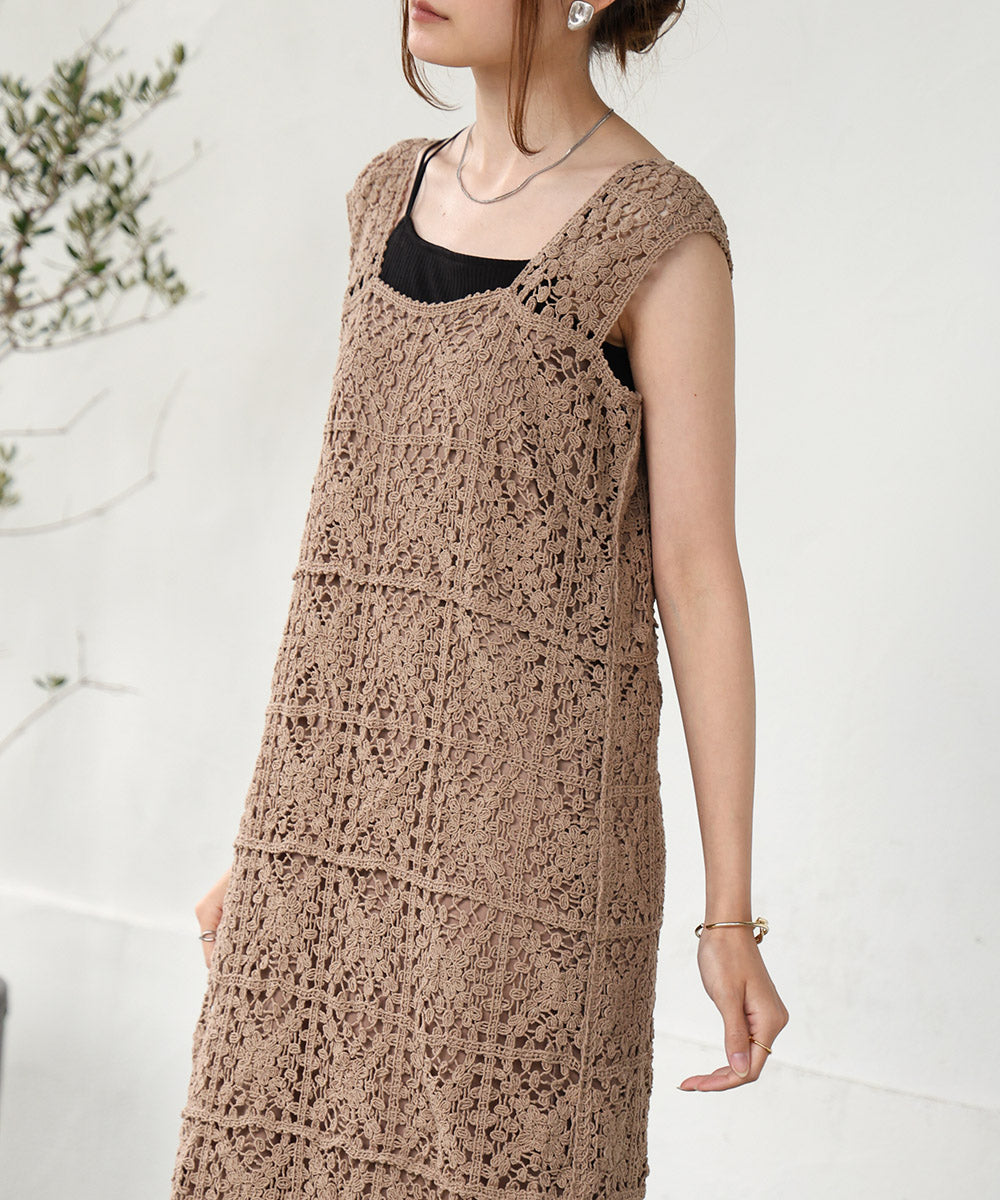 クロシェロングワンピース