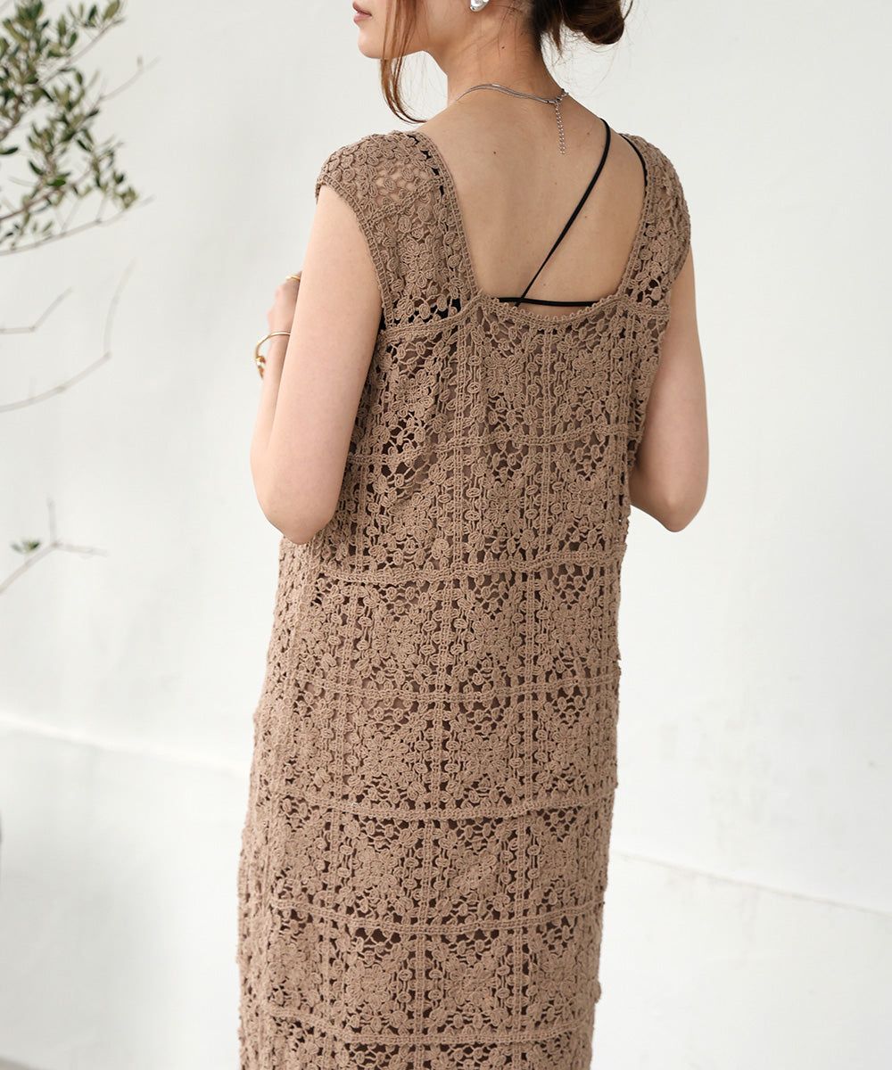 クロシェロングワンピース