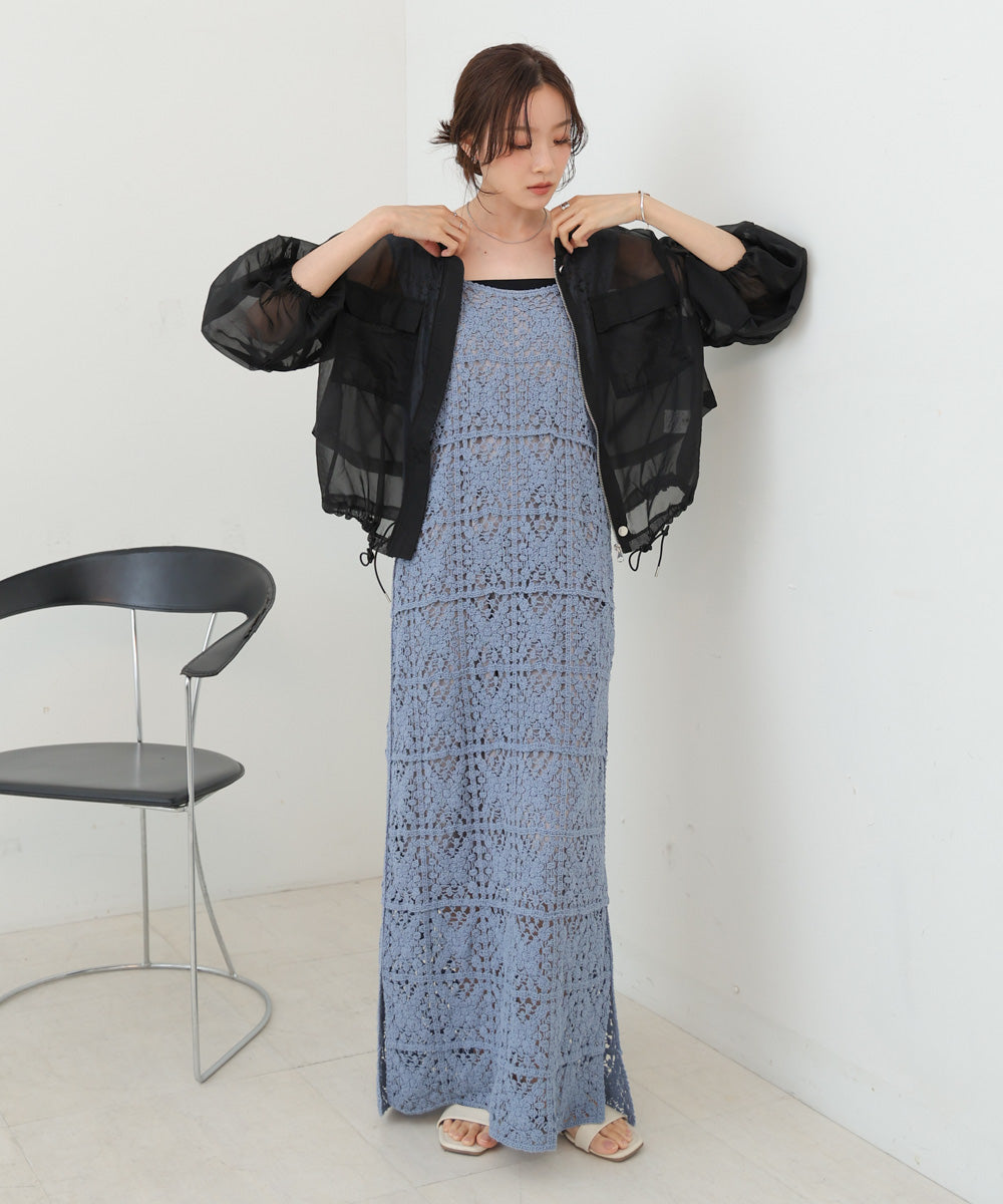 クロシェロングワンピース