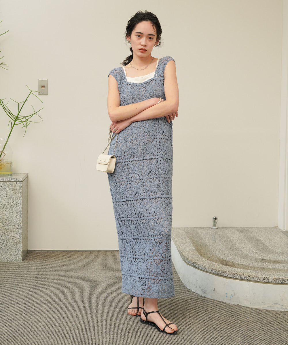 クロシェロングワンピース