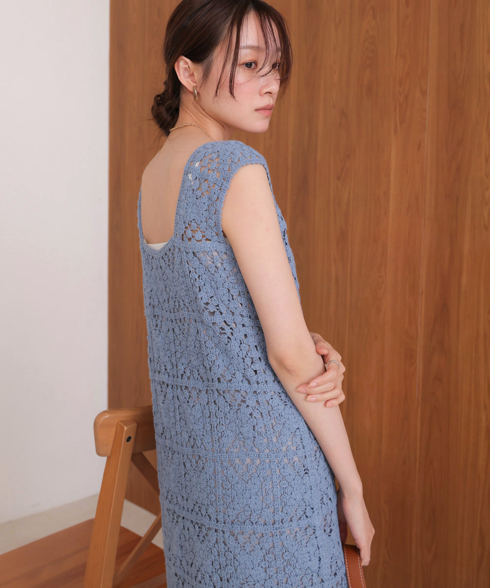 クロシェロングワンピース