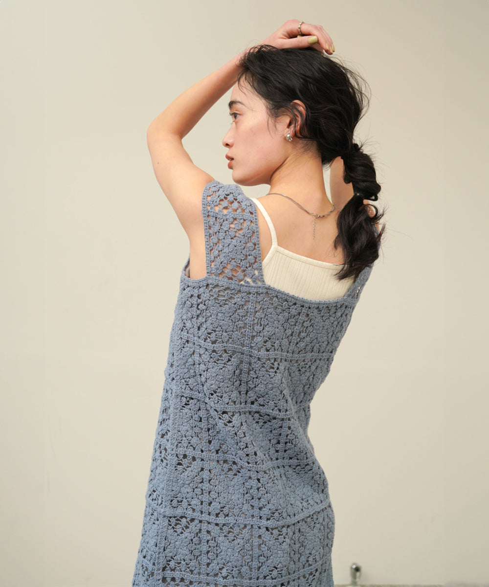 クロシェロングワンピース