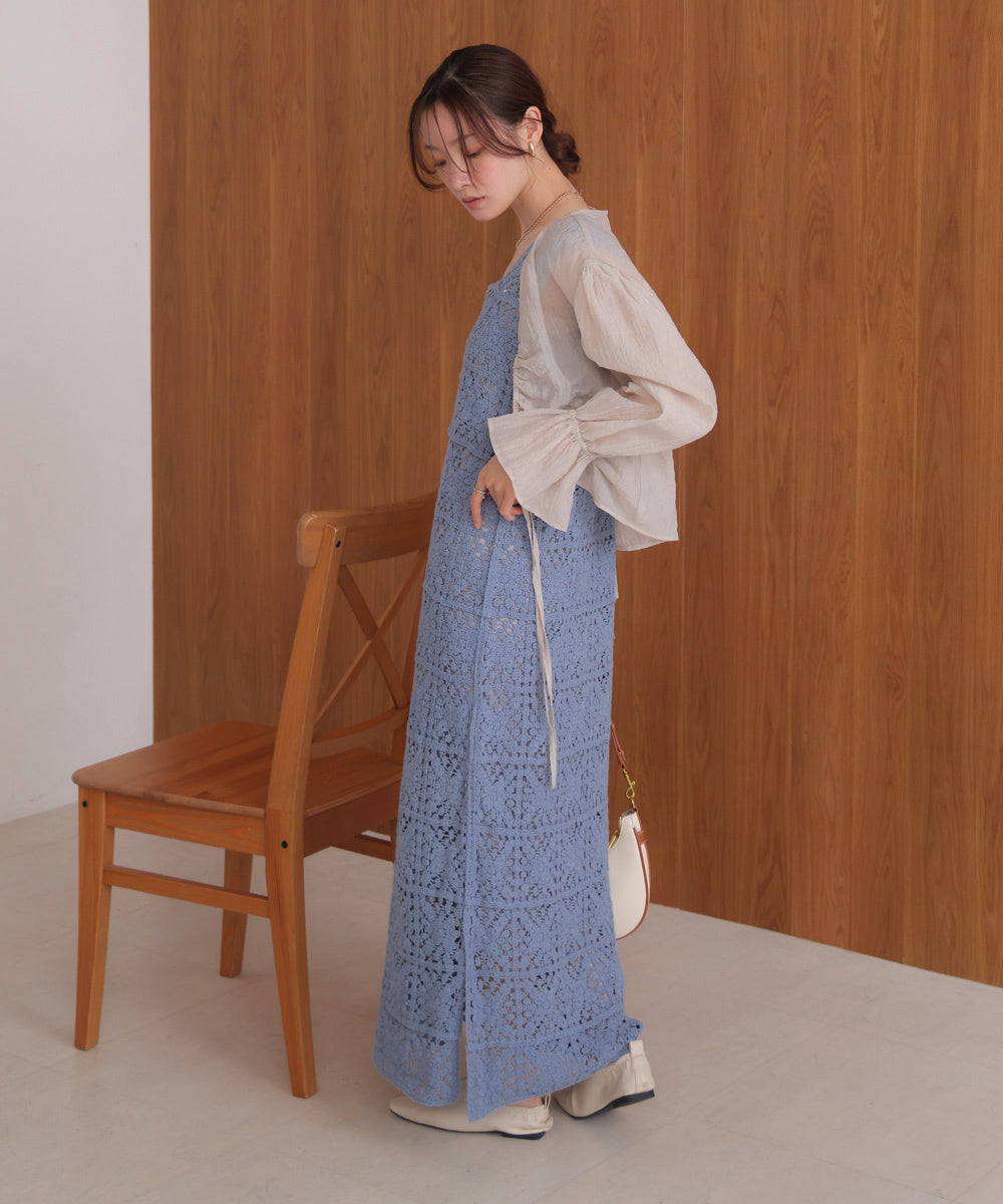 クロシェロングワンピース