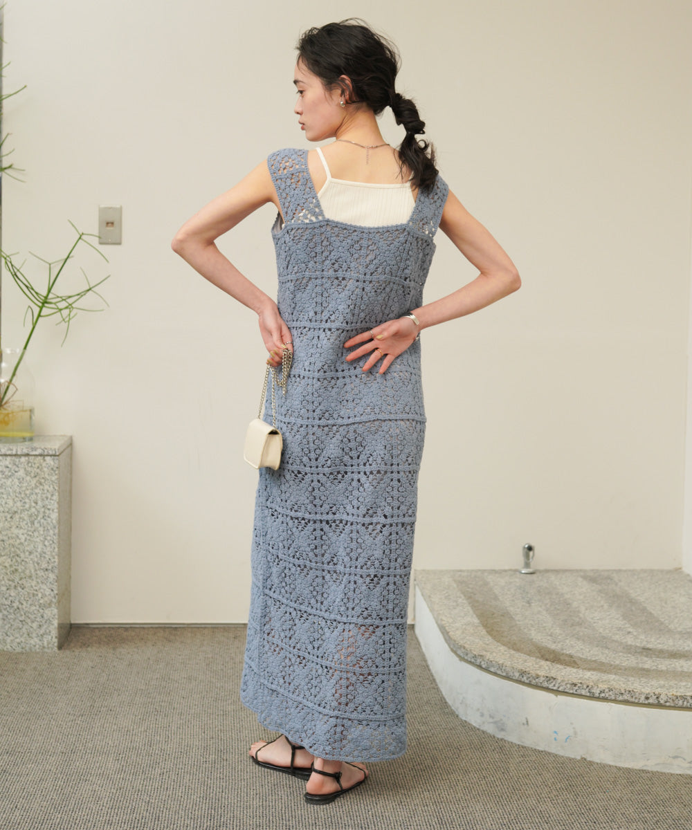 クロシェロングワンピース