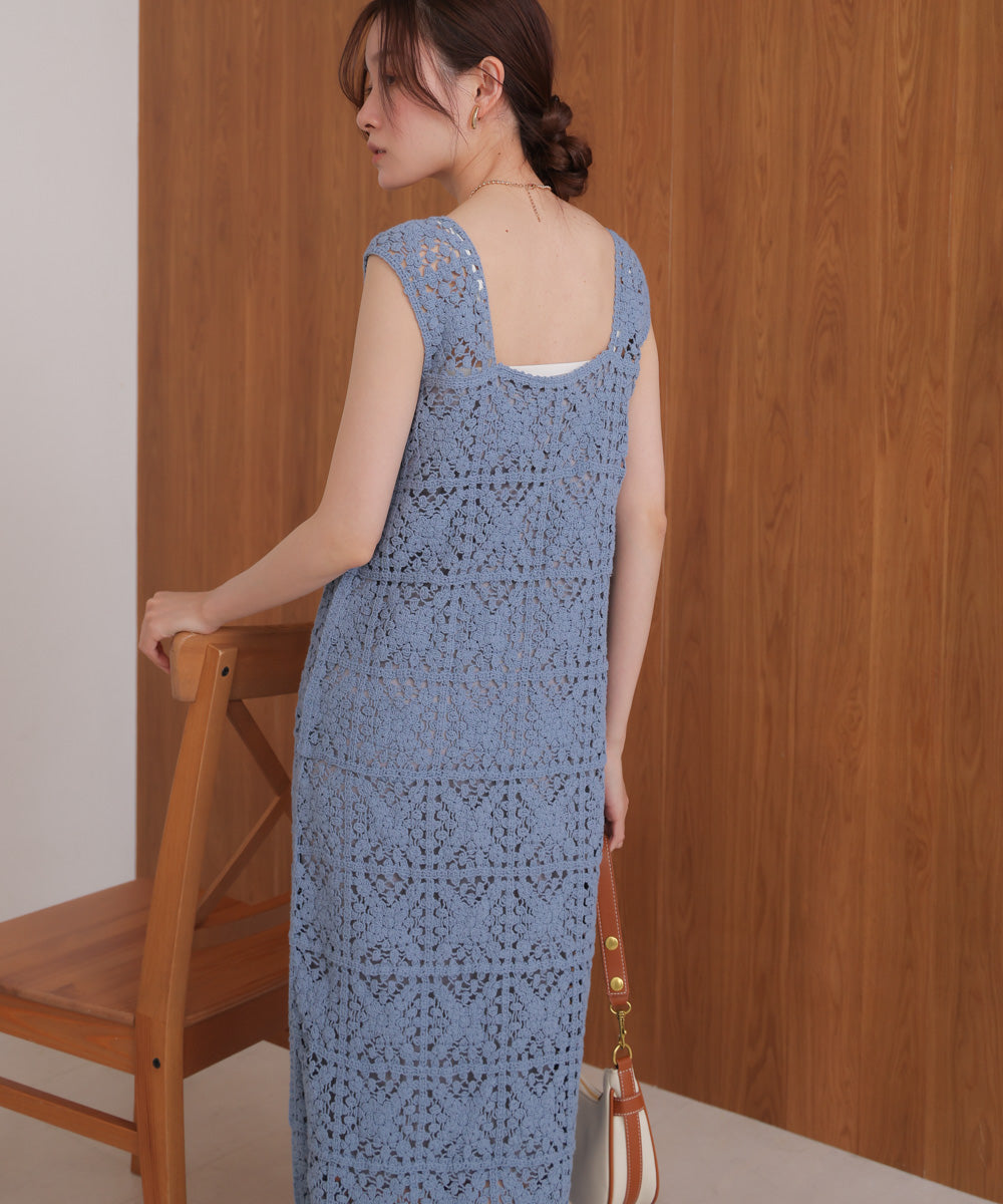 クロシェロングワンピース