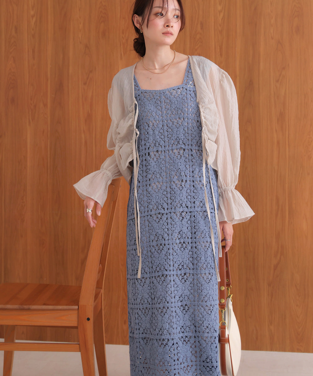 クロシェロングワンピース