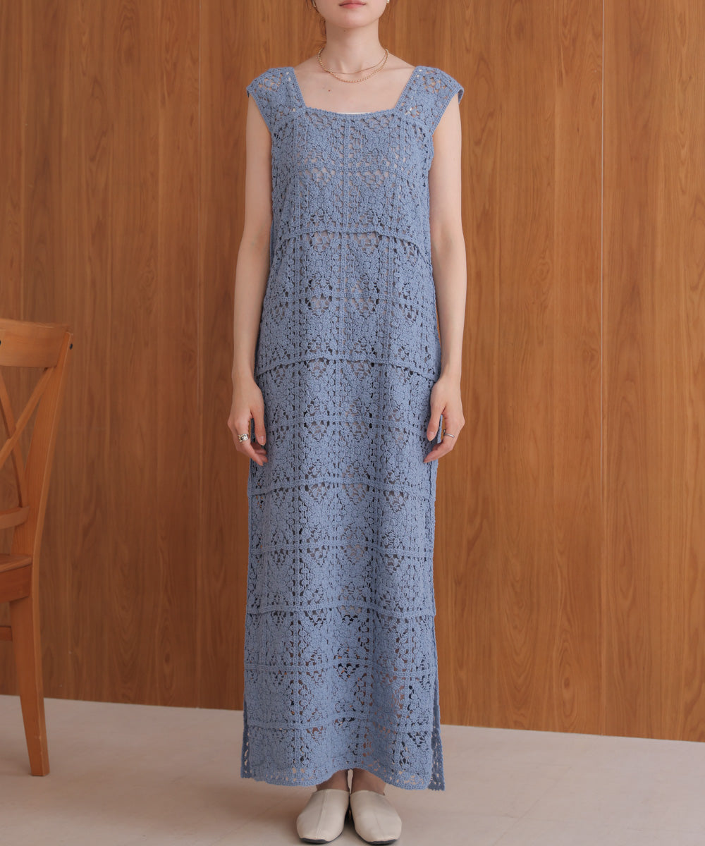 クロシェロングワンピース