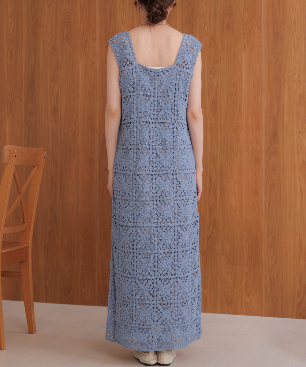 クロシェロングワンピース