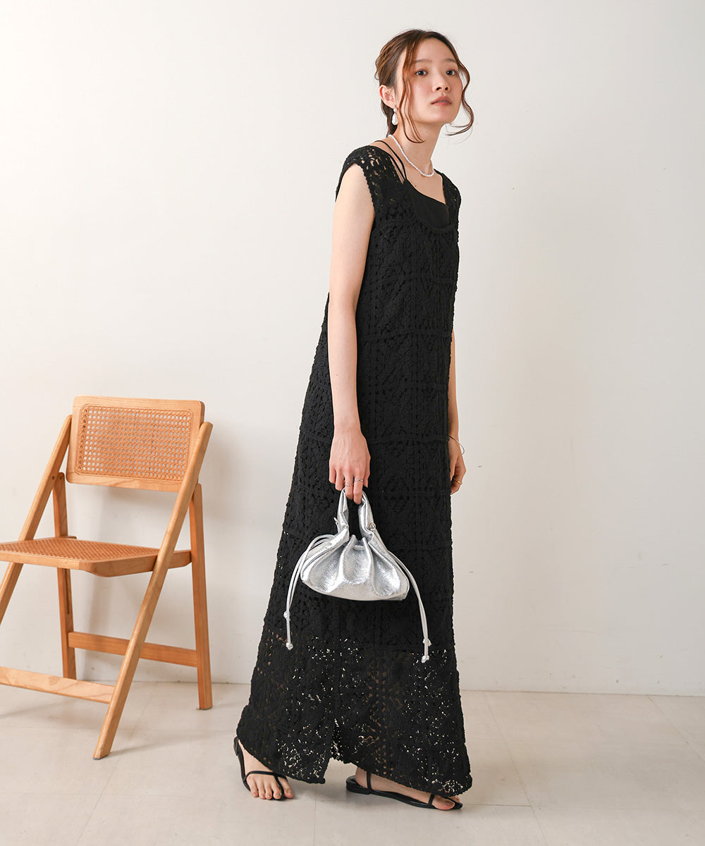 クロシェロングワンピース