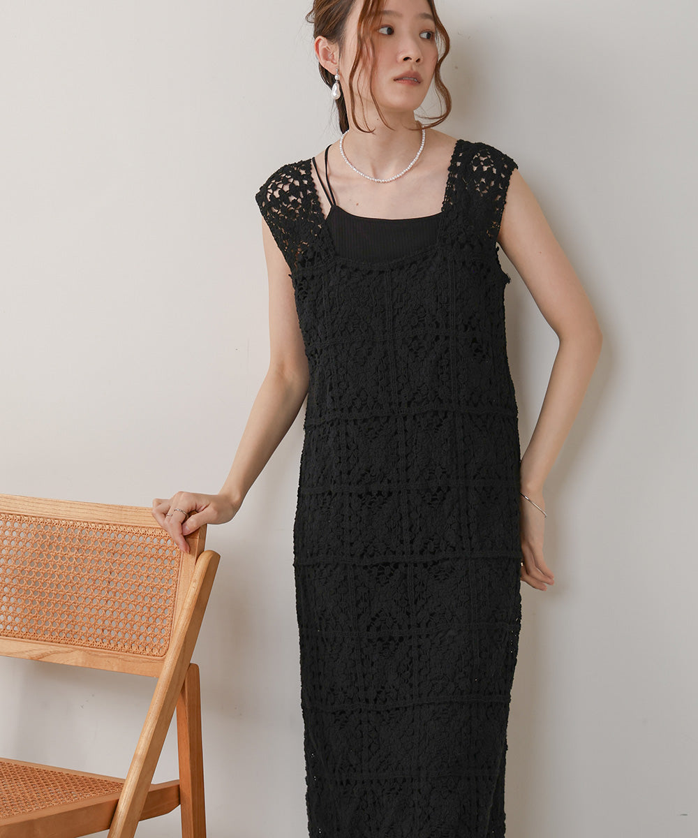 クロシェロングワンピース