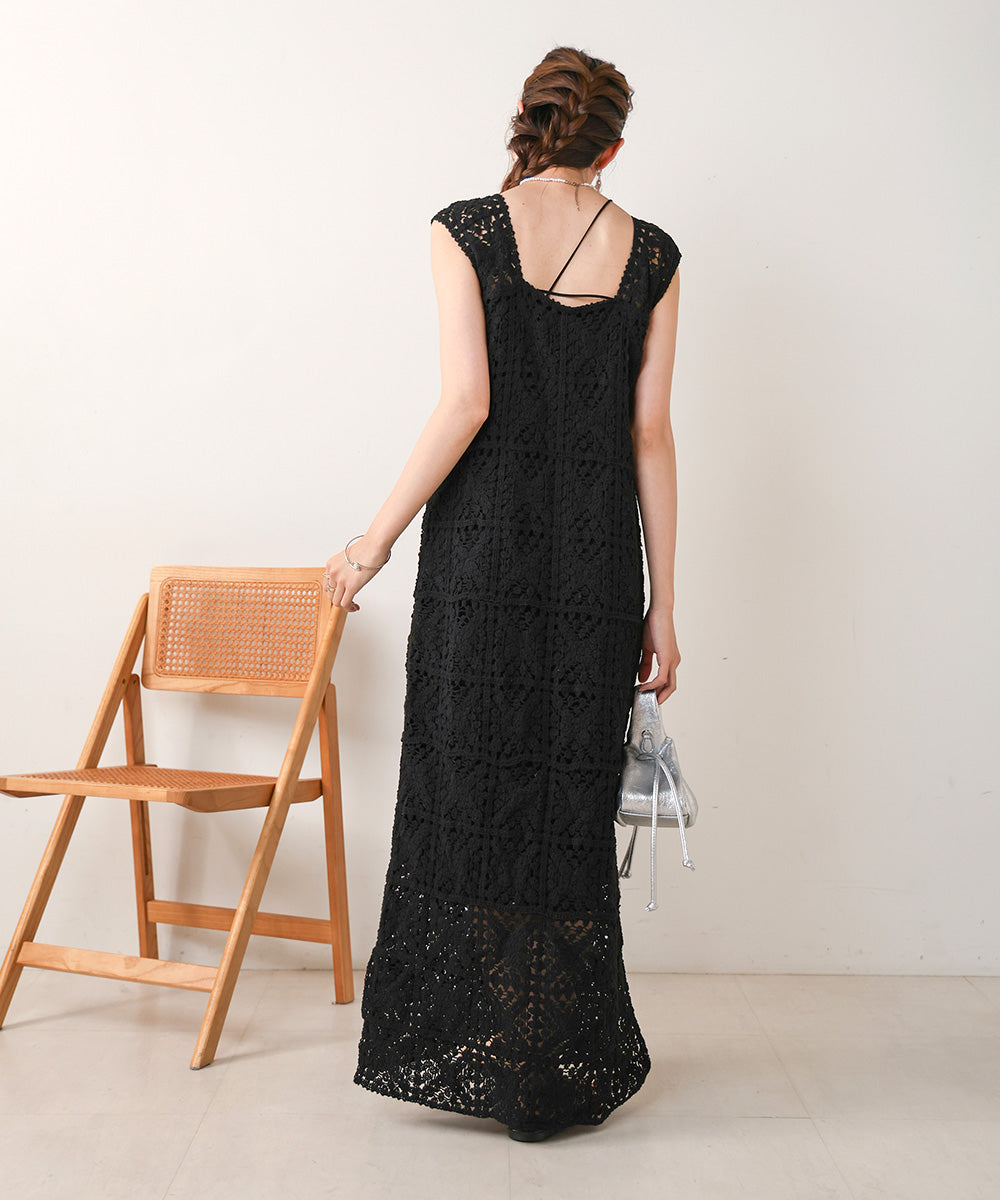 クロシェロングワンピース