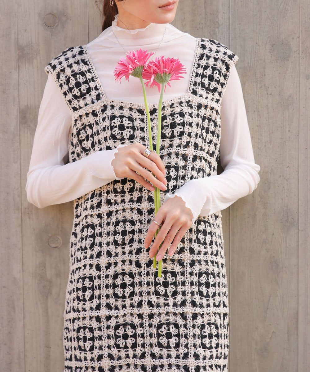 クロシェロングワンピース