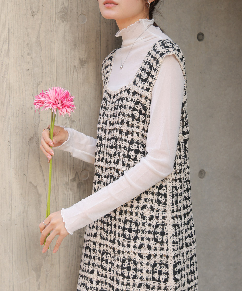 クロシェロングワンピース