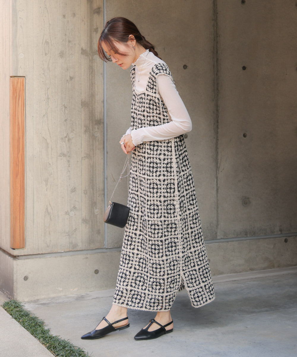 クロシェロングワンピース