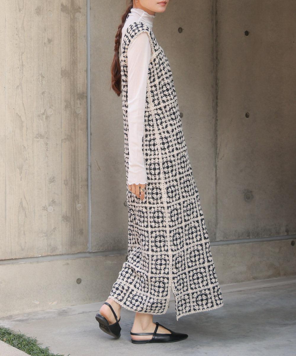 クロシェロングワンピース