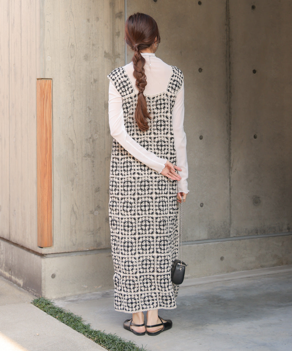 クロシェロングワンピース