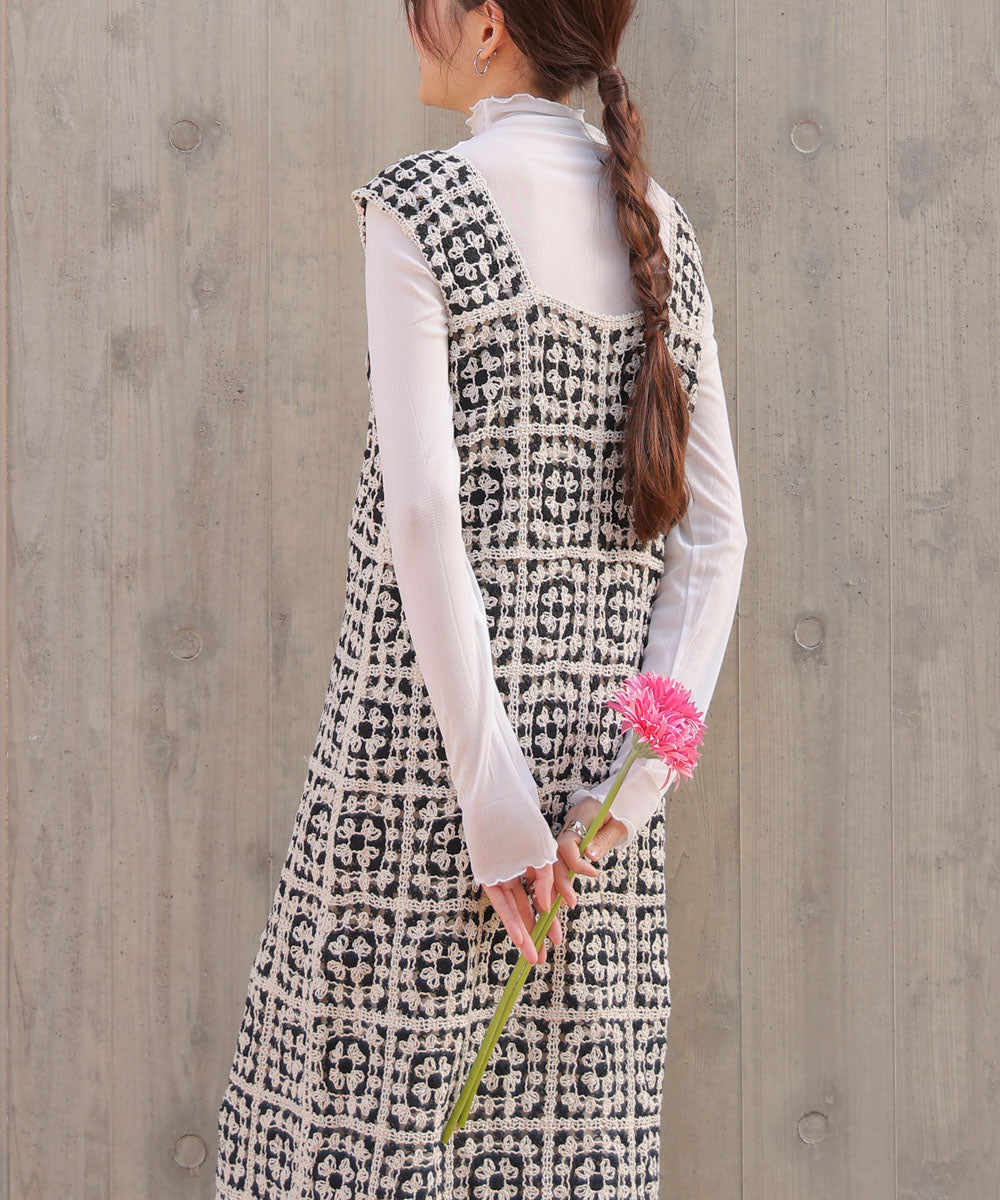 クロシェロングワンピース