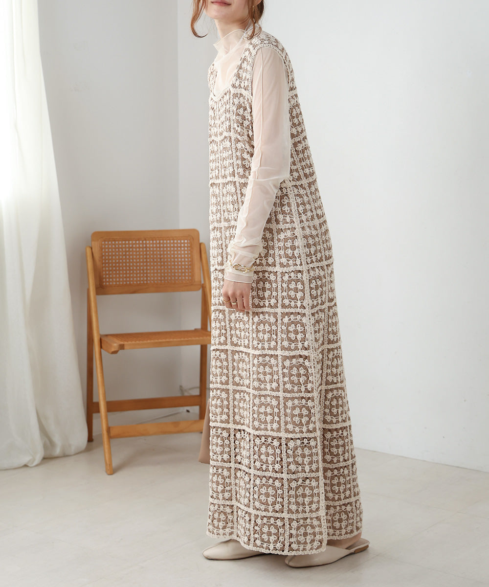 クロシェロングワンピース