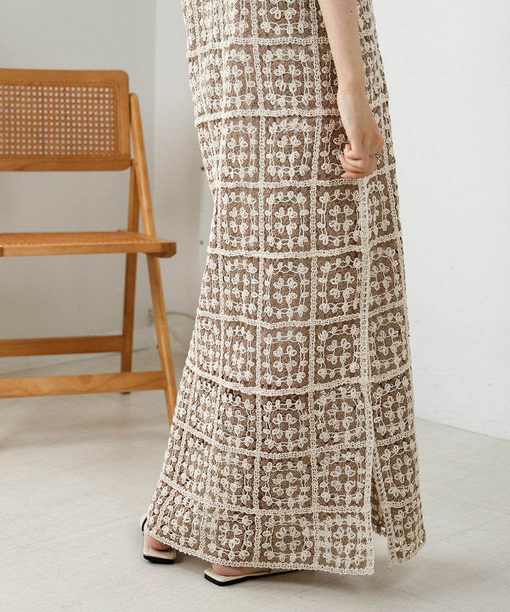 クロシェロングワンピース