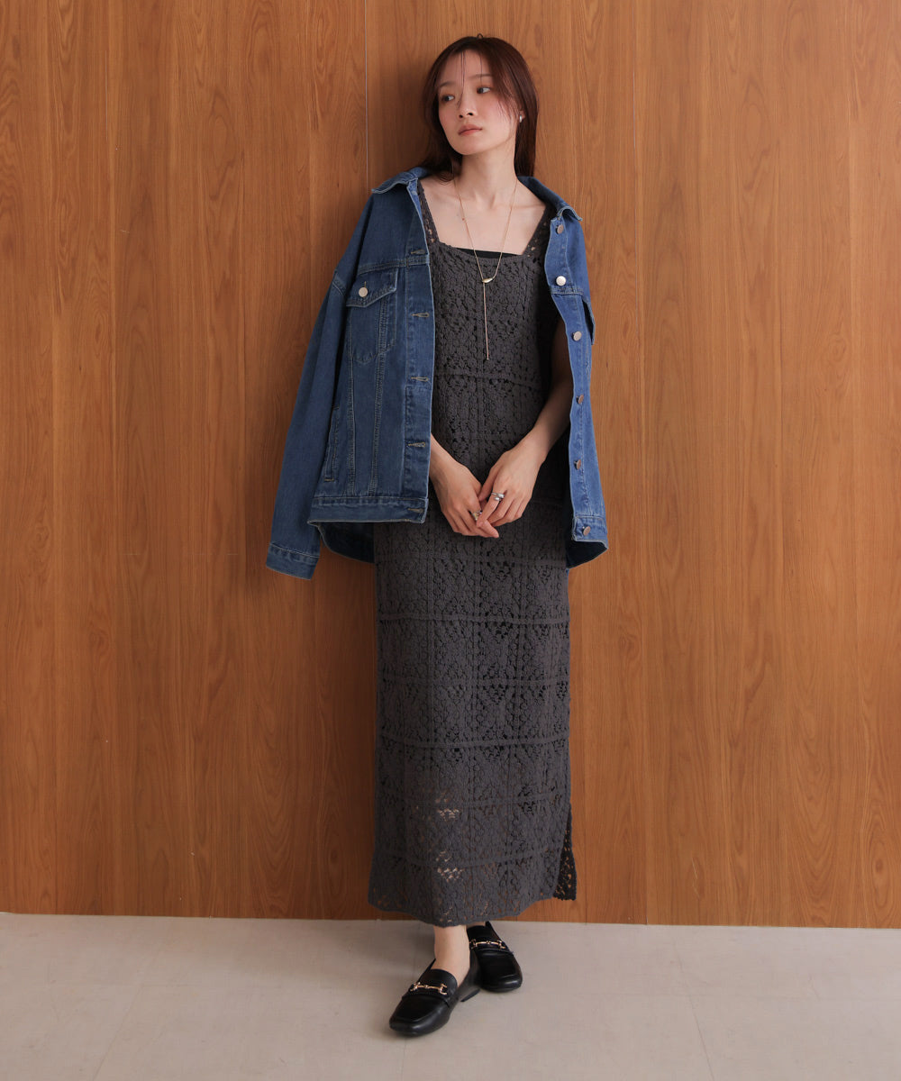 クロシェロングワンピース